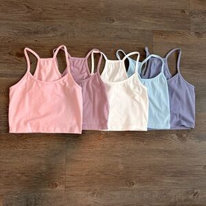 Set of 5 Pastel Crop Tops